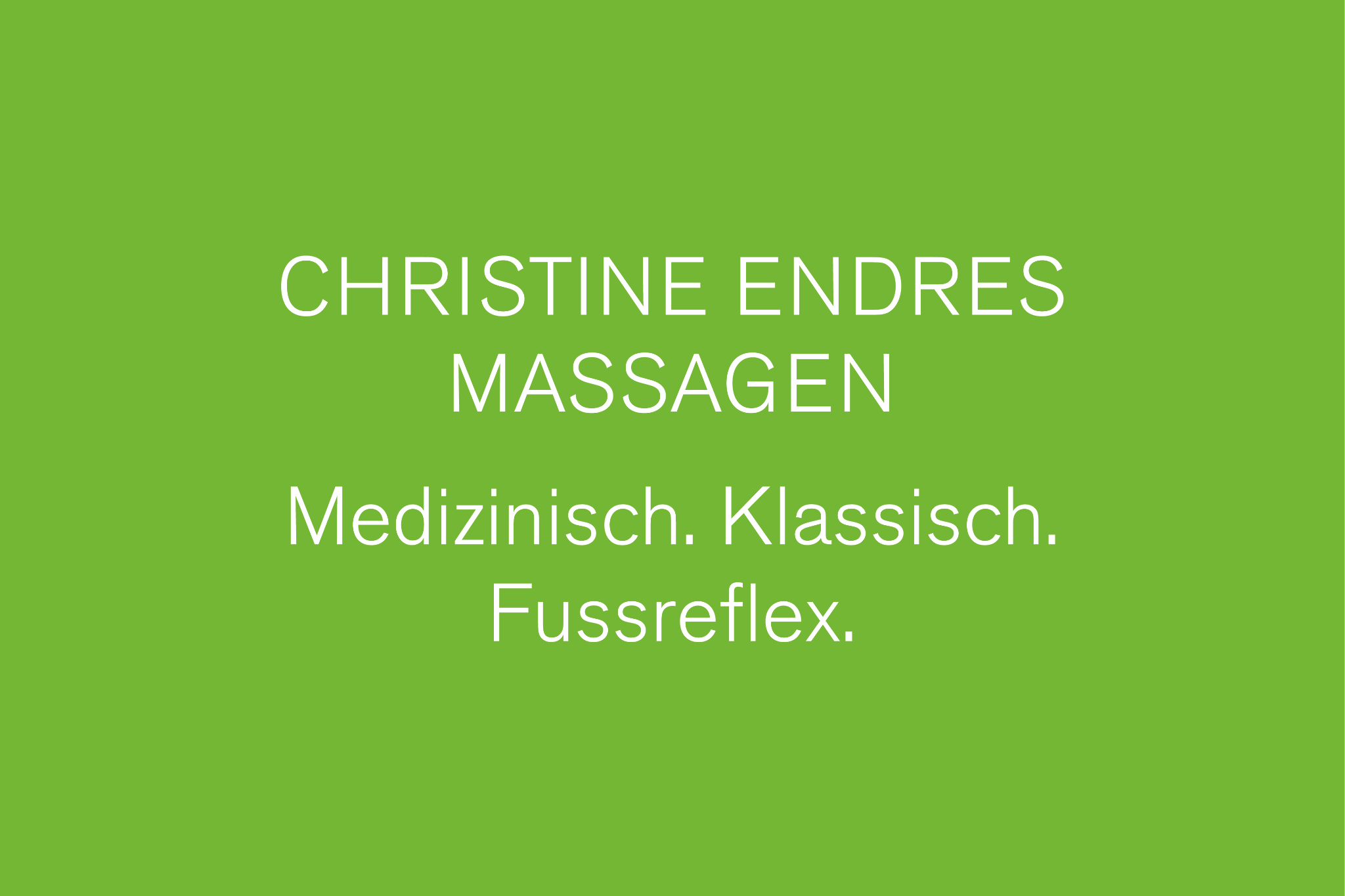 Christine Endres • Massagen